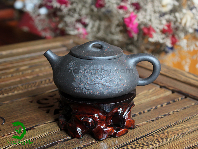 Ấm Tử Sa Thạch Biều Mẫu Đơn - ATS660