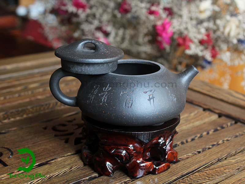 Ấm Tử Sa Thạch Biều Mẫu Đơn - ATS660