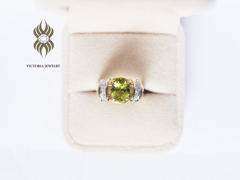 Nhẫn nữ Đính Đá Peridot - RT303P17